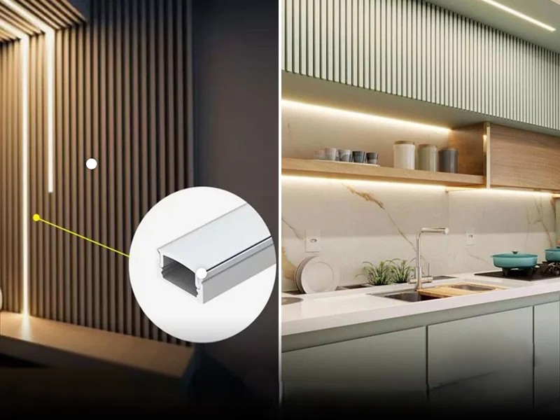 لاین نوری لبه دار کابینت و TVوال با ابعاد mm 16X12 برند عمادلایت