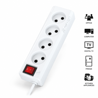 پریز سیار 4 خانه با کابل 4 متر مدل M40B برند آروین