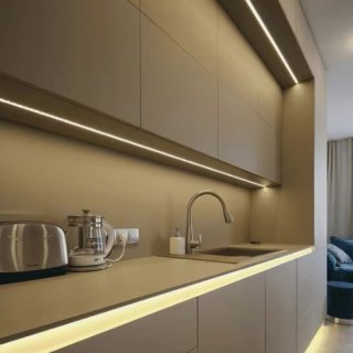 لاین نوری بدون لبه کابینت و TVوال با ابعاد mm 16X8 برند عمادلایت